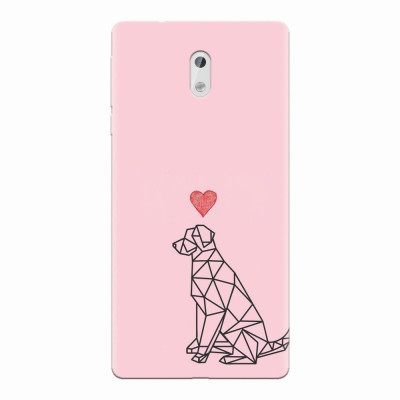Husa silicon pentru Nokia 3, Love Dog foto