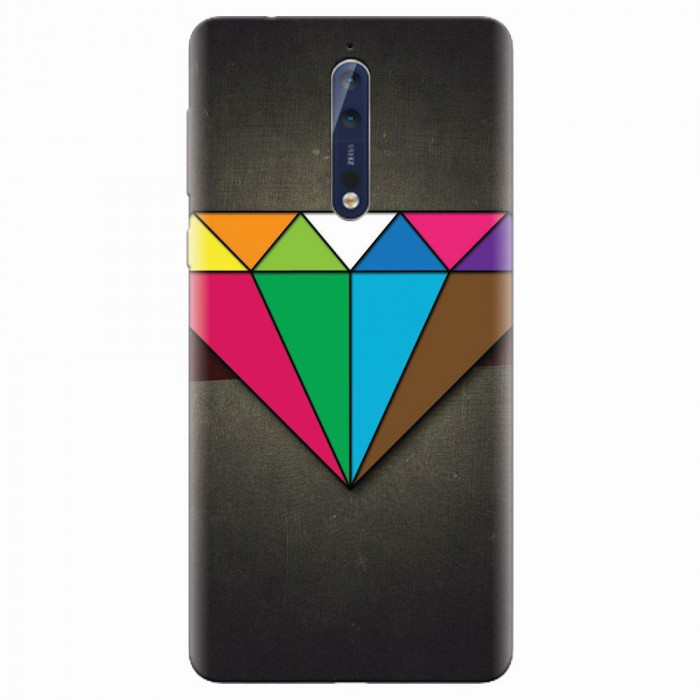 Husa silicon pentru Nokia 8, Colorful Diamond