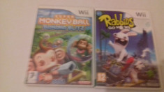 LOT 2 jocuri - Rabbids Go Home + Super Monkey - Nintendo Wii [Second hand] foto