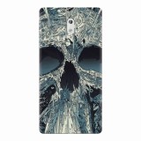 Husa silicon pentru Nokia 3, Abstract Skull Artwork Illustration