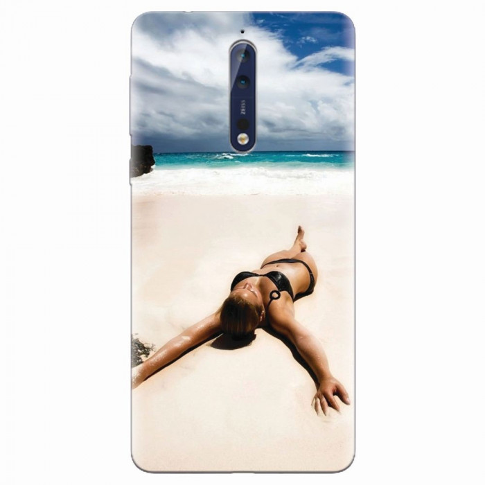 Husa silicon pentru Nokia 8, Beach Lounging