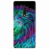 Husa silicon pentru Nokia 5, Abstract Lion 002