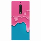 Husa silicon pentru Nokia 5, Pink Liquid Dripping