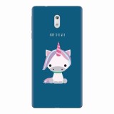 Husa silicon pentru Nokia 3, Horn To Be Wild Cute Unicorn