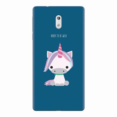 Husa silicon pentru Nokia 3, Horn To Be Wild Cute Unicorn foto