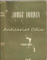 Scrieri Alese - Iorgu Iordan - Tiraj: 2600 Exemplare foto