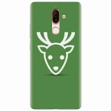 Husa silicon pentru Nokia 7 Plus, Minimal Reindeer Illustration Green