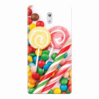 Husa silicon pentru Nokia 3, Sweet Colorful Candy foto