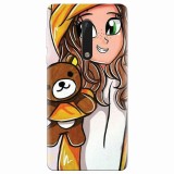 Husa silicon pentru Nokia 5, Girl With Little Bear