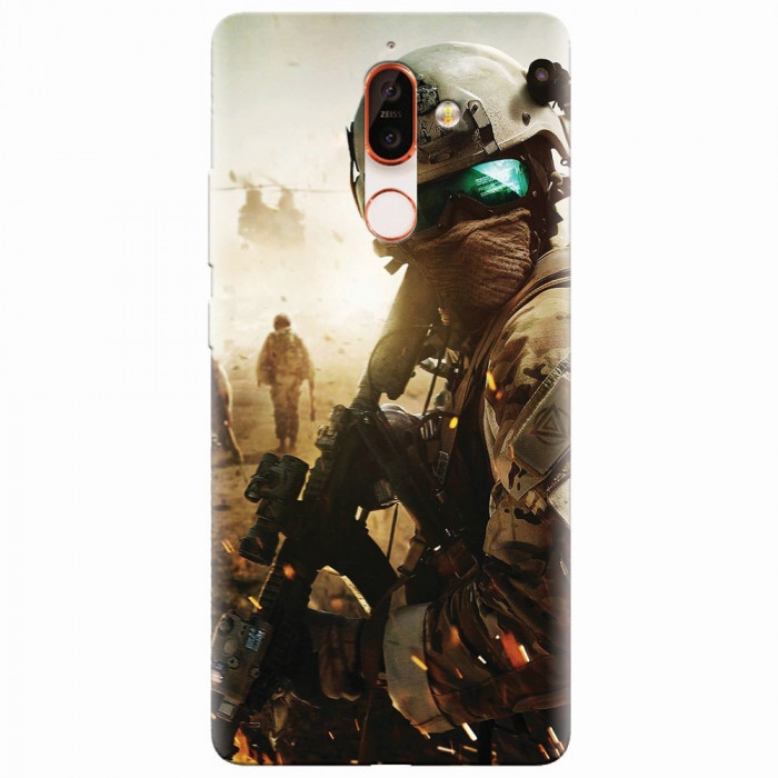Husa silicon pentru Nokia 7 Plus, Battlefield