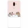 Husa silicon pentru Nokia 7 Plus, Cat And Snowman