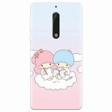 Husa silicon pentru Nokia 5, Little Twins On Cloud