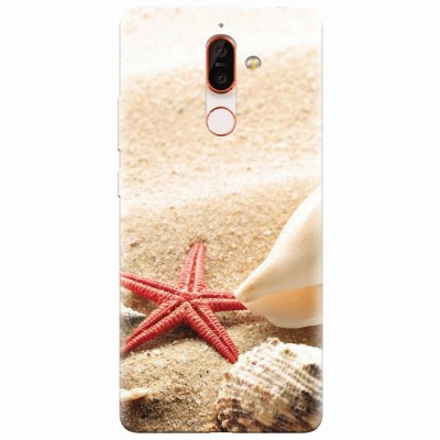 Husa silicon pentru Nokia 7 Plus, Beach Shells And Starfish foto