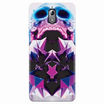 Husa silicon pentru Nokia 3.1, Abstract Framed Skull foto