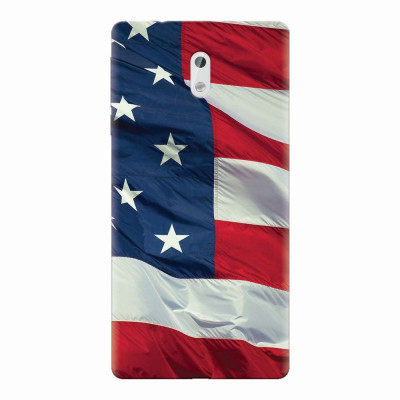 Husa silicon pentru Nokia 3, American Flag Illustration foto