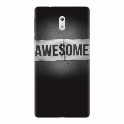 Husa silicon pentru Nokia 3, Awesome Label Dark foto