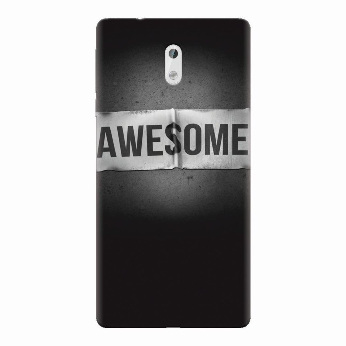 Husa silicon pentru Nokia 3, Awesome Label Dark