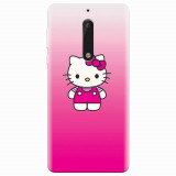Husa silicon pentru Nokia 5, Cute Pink Catty