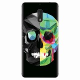 Husa silicon pentru Nokia 6, Colorful Skull