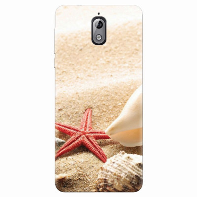 Husa silicon pentru Nokia 3.1, Beach Shells And Starfish foto