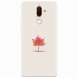 Husa silicon pentru Nokia 7 Plus, Autumn Tree Leaf Shape Illustration