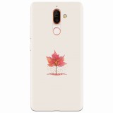 Husa silicon pentru Nokia 7 Plus, Autumn Tree Leaf Shape Illustration