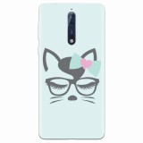 Husa silicon pentru Nokia 8, Angel Cat