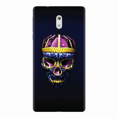 Husa silicon pentru Nokia 3, Colorfull Skull foto