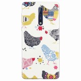 Husa silicon pentru Nokia 8, Chickens