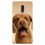 Husa silicon pentru Nokia 6, Cute Yawning Puppy