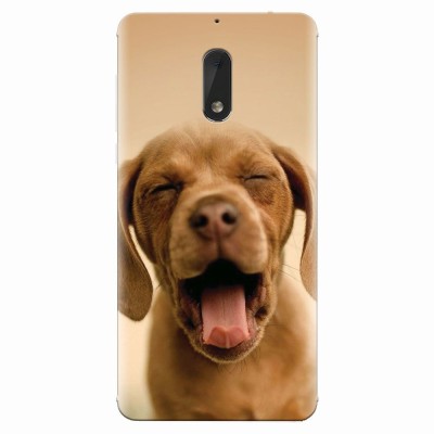 Husa silicon pentru Nokia 6, Cute Yawning Puppy foto