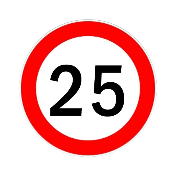 Autocolant reflectorizant, Automax, pentru limitare de viteza, 25 km/h, 195mm 6352-25 Autocolant reflectorizant, Automax, pentru limitare de viteza, 25 km/h, 195mm 6352-25