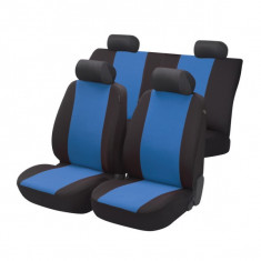 Set husa scaun auto, Negru cu Albastru, Automax 12472 foto