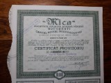 ACTIUNI MINIERE &quot;MICA&quot; - SOCIETATE ANONIMA - 10000 LEI - 1945 - CERTIF. PROVIZ.