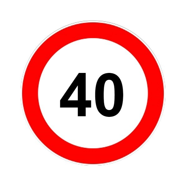 Autocolant reflectorizant, Automax, pentru limitare de viteza, 40 km/h, 195mm 6352-40 Autocolant reflectorizant, Automax, pentru limitare de viteza, 40 km/h, 195mm 6352-40