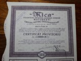 ACTIUNI MINIERE &quot;MICA&quot; - SOCIETATE ANONIMA - 5000 LEI - 1945 - CERTIF. PROVIZ.