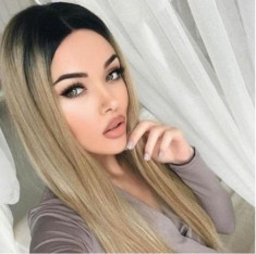 PERUCA LUNGA 75cm KANEKALON BLONDA OMBRE PAR DREPT + CADOU PLASA-BIANCA/BEYONCE foto