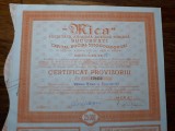 ACTIUNI MINIERE &quot;MICA&quot; - SOCIETATE ANONIMA - 25000 LEI - 1946 - CERTIF. PROVIZ.