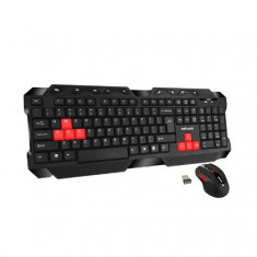 Tastatura Full Multimedia + Mouse Astrum KW350 5d Wifi Negru foto