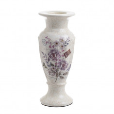 Suport de lumanare decor din ceramica &amp;#039;Flower&amp;#039; 9x23 cm foto