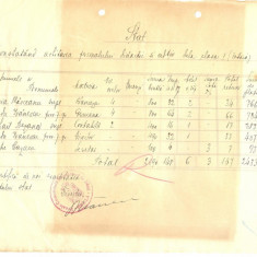 Z370 DOCUMENT VECHI- STAT - SCOALA COMERCIALA ELEMENTARA DE BAIETI, BRAILA 1935