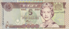 Bancnota Fiji 5 Dolari (2002) - P105 UNC foto