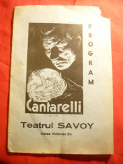 Program Teatrul Savoi- Iluzionistul Cantarelli ,interbelic ,colt sigilat- rupt foto