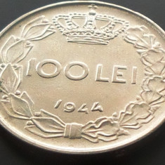 Moneda 100 Lei - ROMANIA, anul 1944 *cod 4512 XF+++