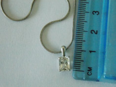 Lantisor si pandant argint cu zirconiu -1722 foto