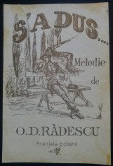 S-a dus/ melodie de O.D. Radescu// partitura foto