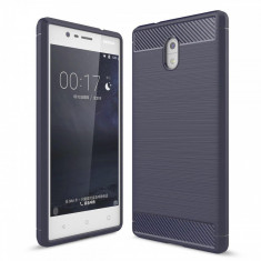 Husa Nokia 3 TPU Carbon Fibre Brushed- Bonus Folie Protectie Ecran foto