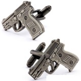 Butoni metalici forma pistol + ambalaj cadou