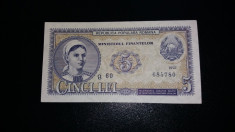 bancnote romanesti 5lei 1952 unc foto