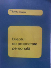Dreptul De Proprietate Personala - Dumitru Lupulescu ,409832 foto